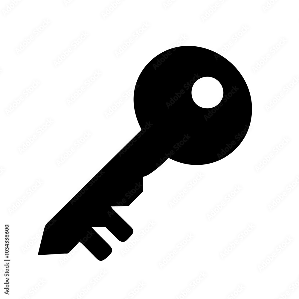 A Key Icon Symbolizing Security and Access A Key Icon Symbolizing Security and Access