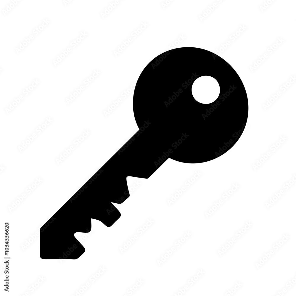 A Key Icon Symbolizing Security and Access A Key Icon Symbolizing Security and Access