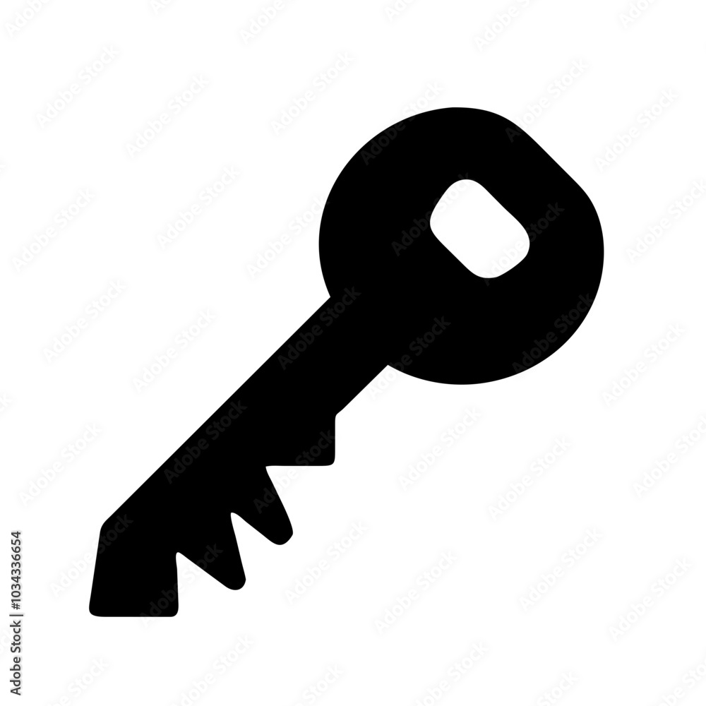 A Key Icon Symbolizing Security and Access A Key Icon Symbolizing Security and Access