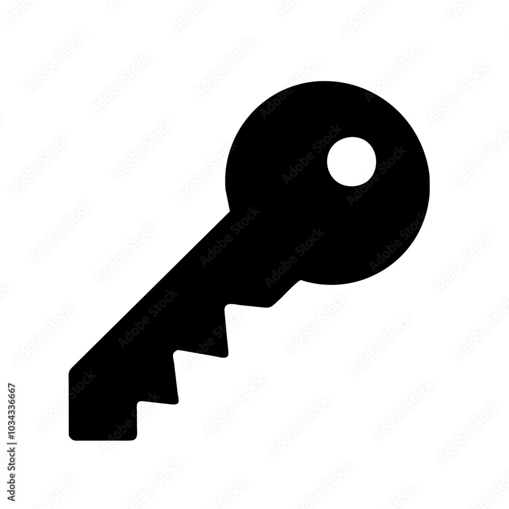 A Key Icon Symbolizing Security and Access A Key Icon Symbolizing Security and Access