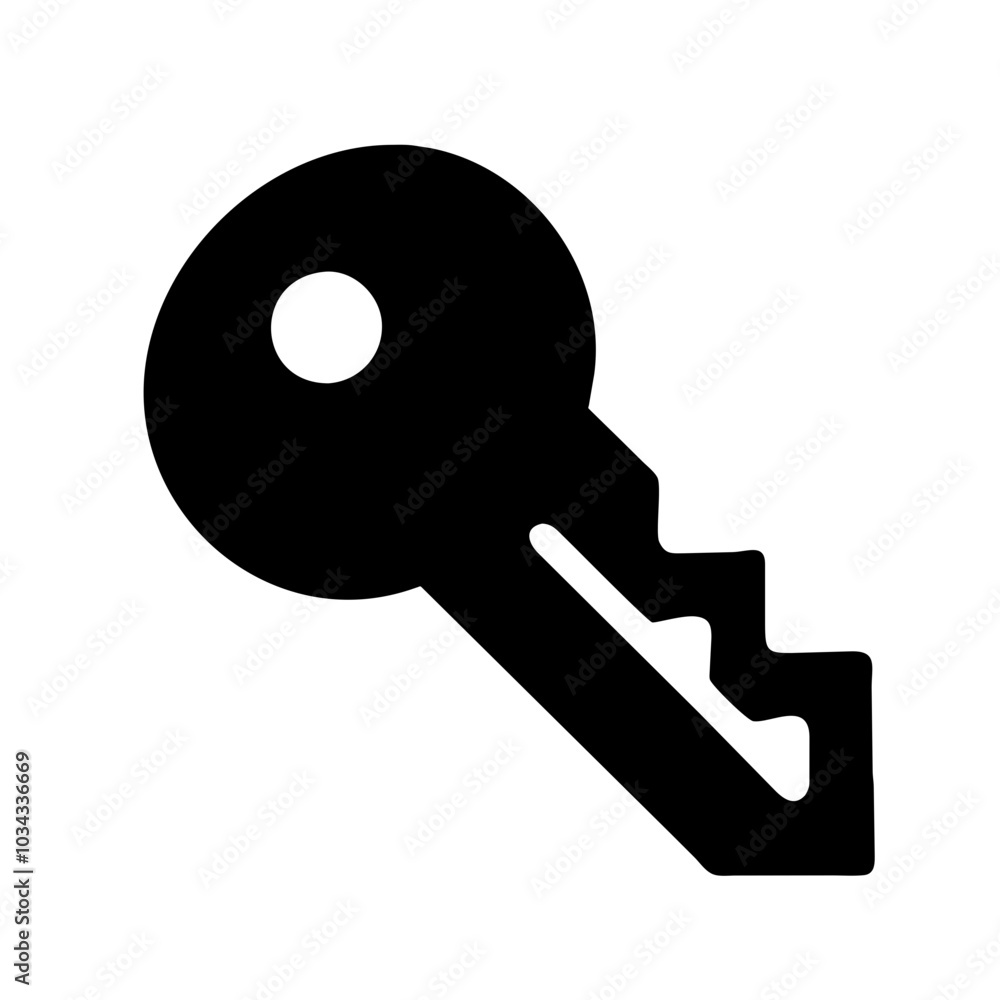 A Key Icon Symbolizing Security and Access A Key Icon Symbolizing Security and Access