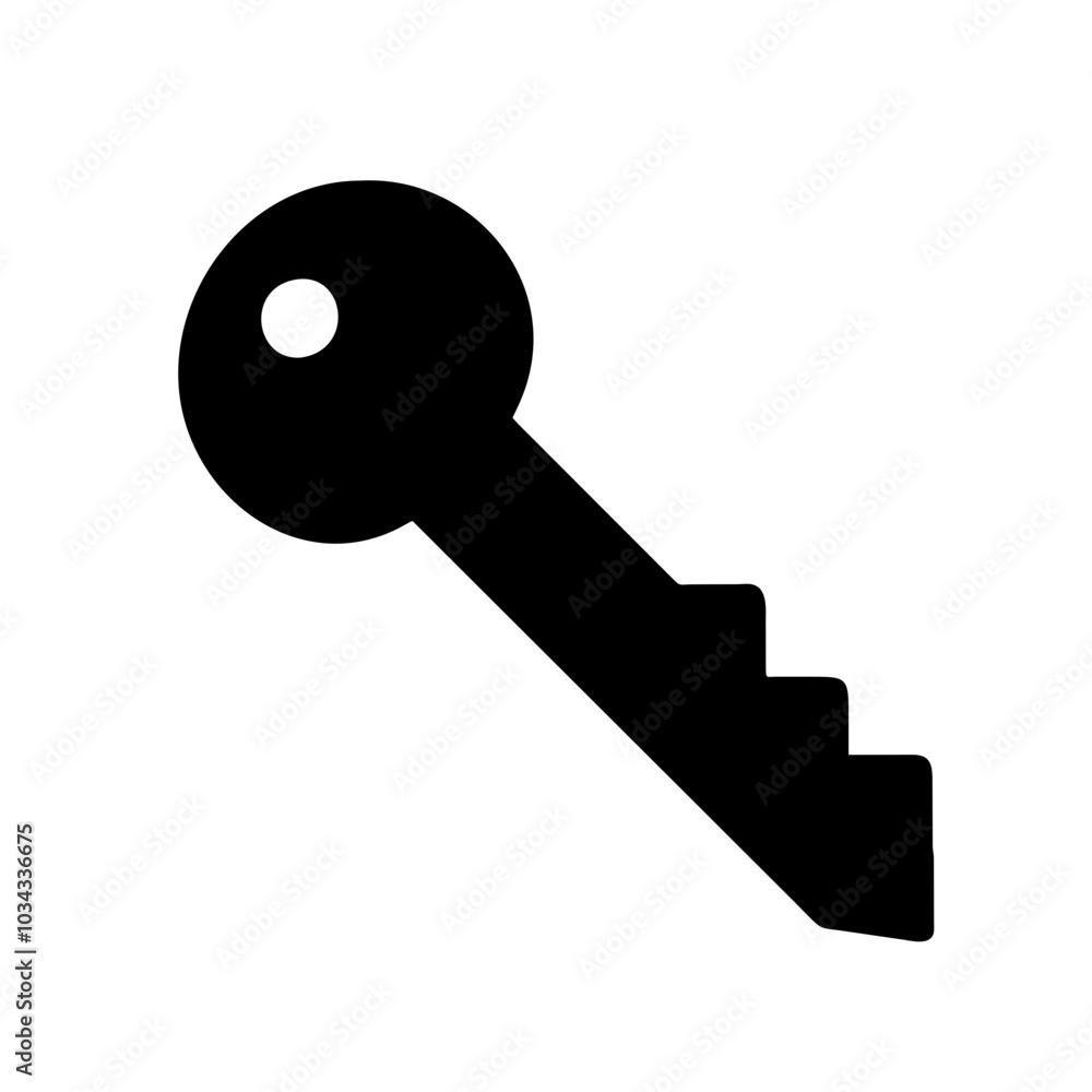 A Key Icon Symbolizing Security and Access A Key Icon Symbolizing Security and Access