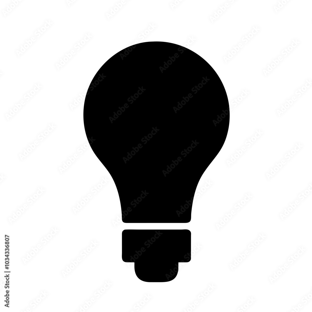 A Light Bulb Icon Representing Ideas and Innovation A Light Bulb Icon Representing Ideas and Innovation