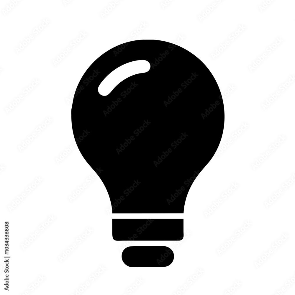 A Light Bulb Icon Representing Ideas and Innovation A Light Bulb Icon Representing Ideas and Innovation