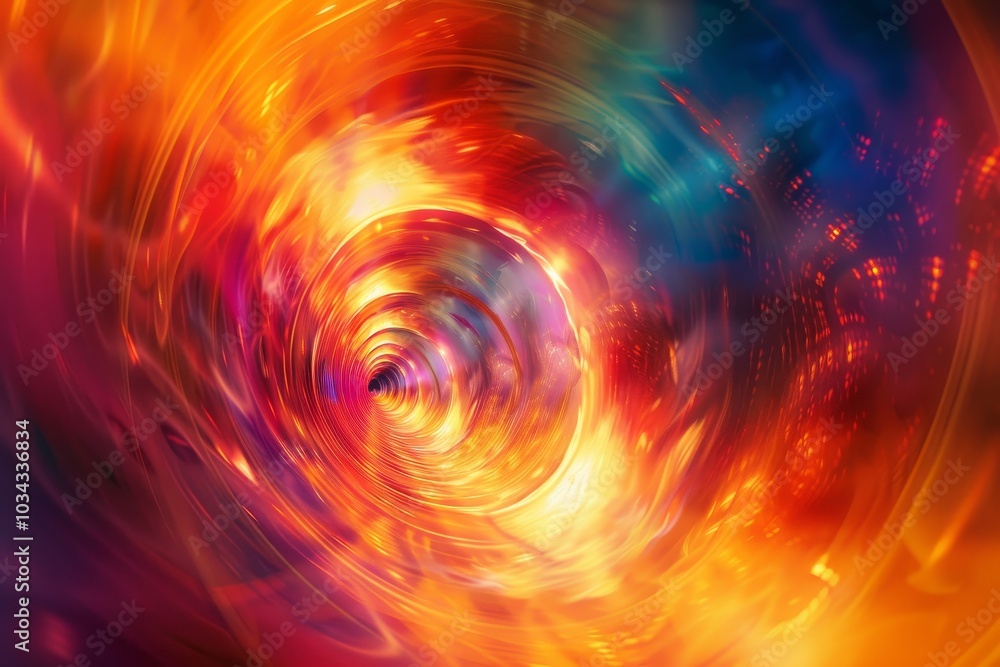 A vibrant spiral of colors twists and turns, radiating warmth and energy, creating an enchanting visual effect against a cosmic backdrop filled with light. A vibrant spiral of colors twists and turns, radiating warmth and energy, creating an enchanting visual effect against a cosmic backdrop filled with light.