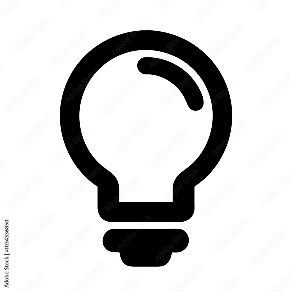 A Light Bulb Icon Representing Ideas and Innovation A Light Bulb Icon Representing Ideas and Innovation