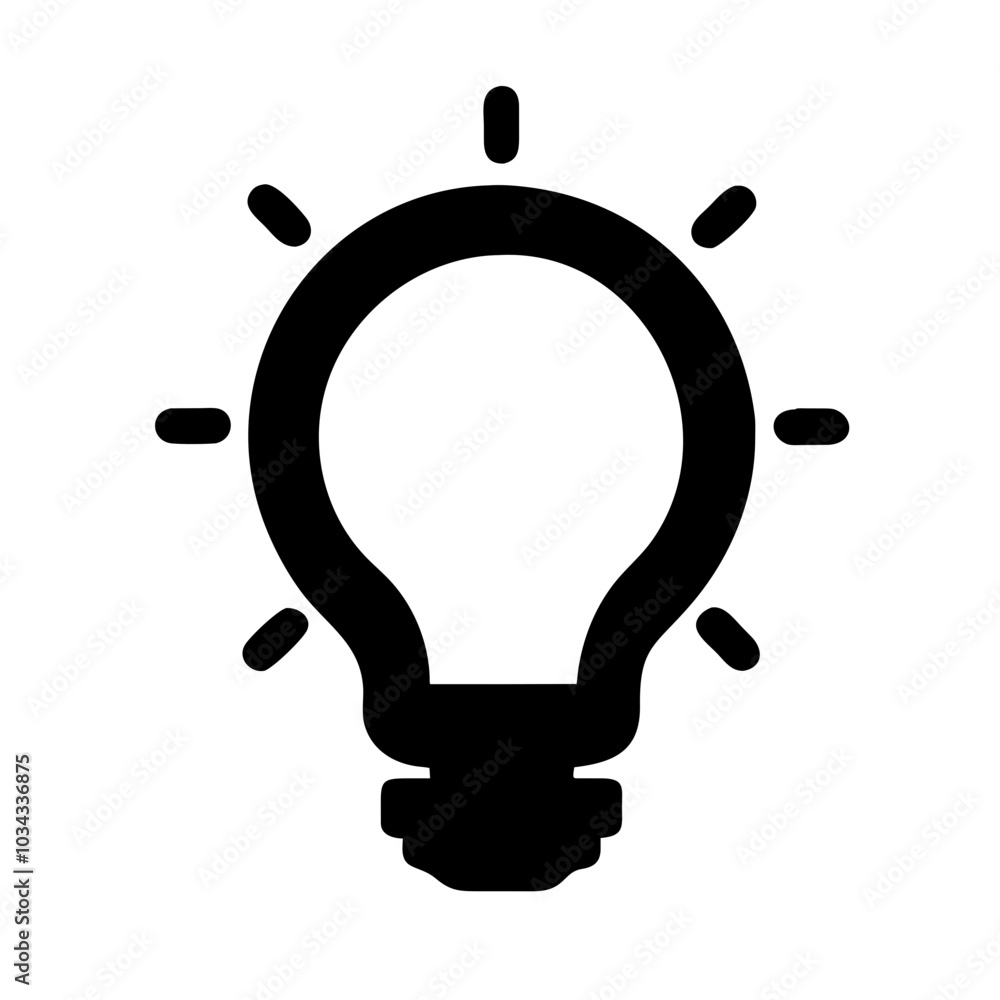 A Light Bulb Icon Representing Ideas and Innovation A Light Bulb Icon Representing Ideas and Innovation