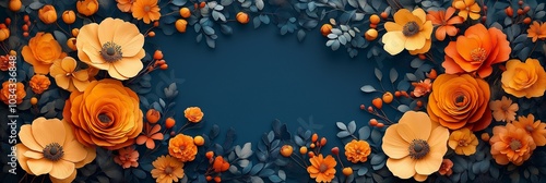 frame of flowers