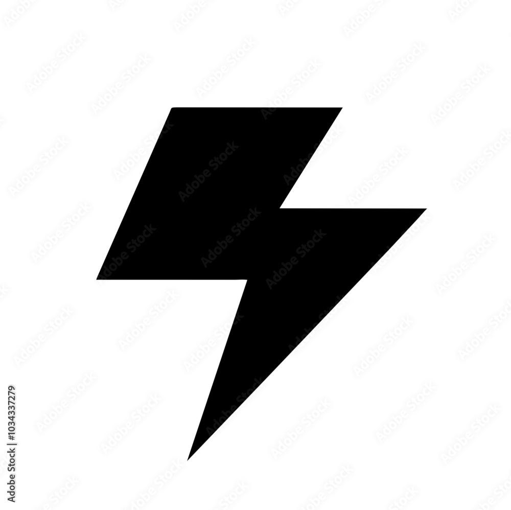 A Lightning Bolt Icon for Energy and Power A Lightning Bolt Icon for Energy and Power