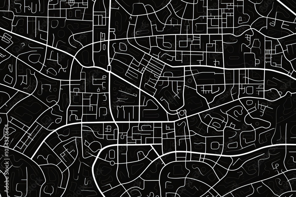 Elegant black and white map design featuring geometric shapes and professional lines Elegant black and white map design featuring geometric shapes and professional lines