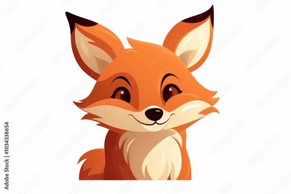 Sly fox with an elongated snout and upright ears gazing to the side in a playful manner Sly fox with an elongated snout and upright ears gazing to the side in a playful manner