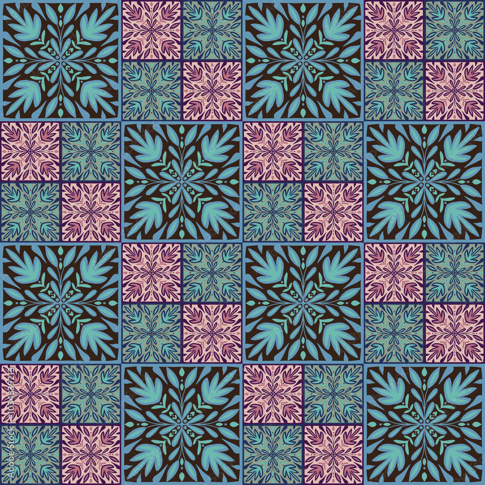 Art nouveau seamless quilt pattern repeat Art nouveau seamless quilt pattern repeat