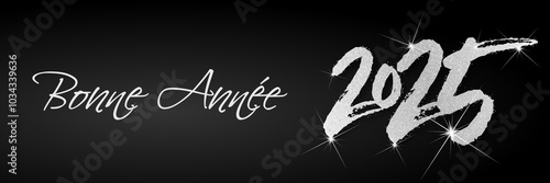 Bonne année - meilleurs vœux 2025 - vecteur pour affiche, bannière, salutation et célébration du nouvel an 2025.