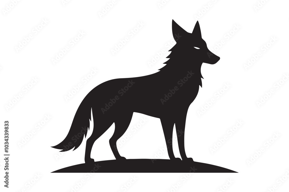 Coyote silhouette vector illustration, Coyote silhouette, Coyote Vector Coyote silhouette vector illustration, Coyote silhouette, Coyote Vector