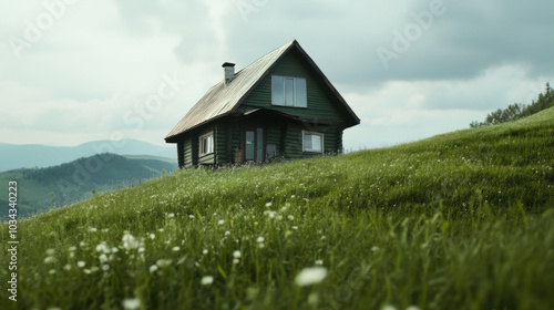 Russian countryside with a dacha