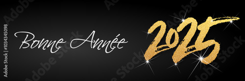 Bonne année - meilleurs vœux 2025 - vecteur pour affiche, bannière, salutation et célébration du nouvel an 2025.