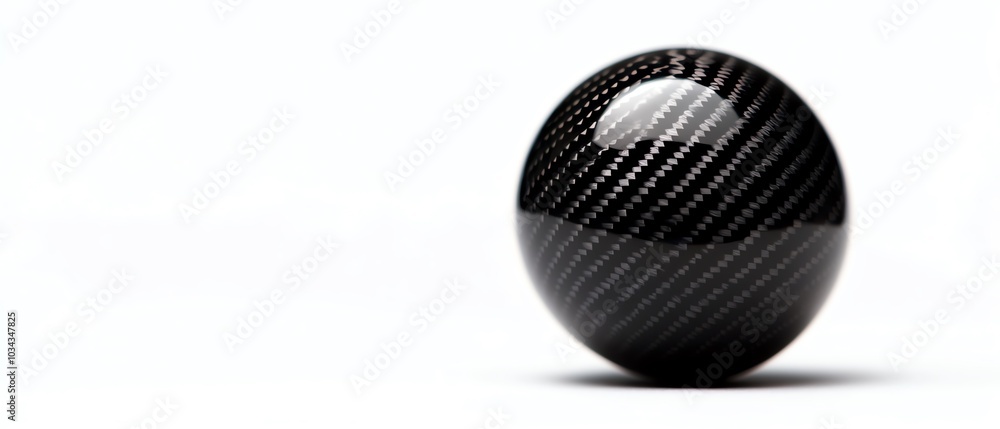 Carbon fiber sphere on white background Carbon fiber sphere on white background