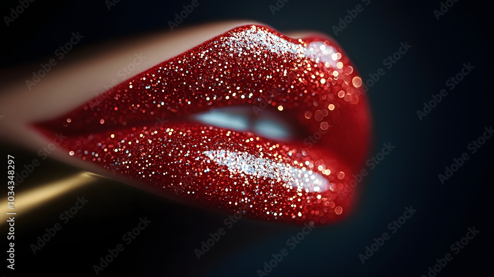 A Close-Up of Luxurious Red Lipstick, Capturing Its Rich Color and Smooth Texture. The Image Highlights the Glossy Finish and Elegance of the Lipstick, Perfectly Embodying the Essence of Sophisticatio A Close-Up of Luxurious Red Lipstick, Capturing Its Rich Color and Smooth Texture. The Image Highlights the Glossy Finish and Elegance of the Lipstick, Perfectly Embodying the Essence of Sophisticatio