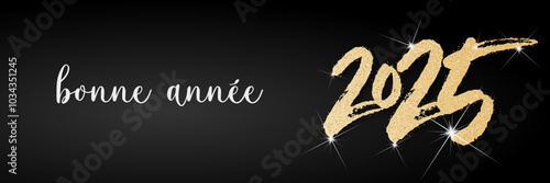 Bonne année - meilleurs vœux 2025 - vecteur pour affiche, bannière, salutation et célébration du nouvel an 2025.