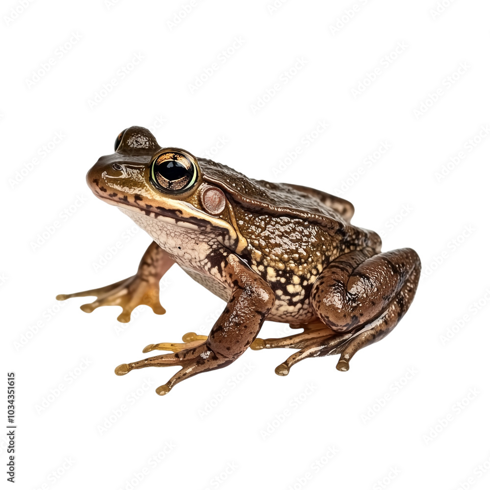 Fototapeta premium Common Frog on transparent background