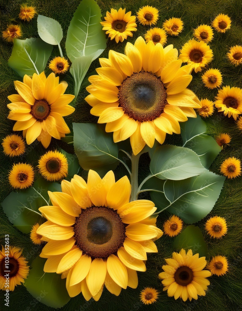 Sunflowers in bloom Sunflowers in bloom