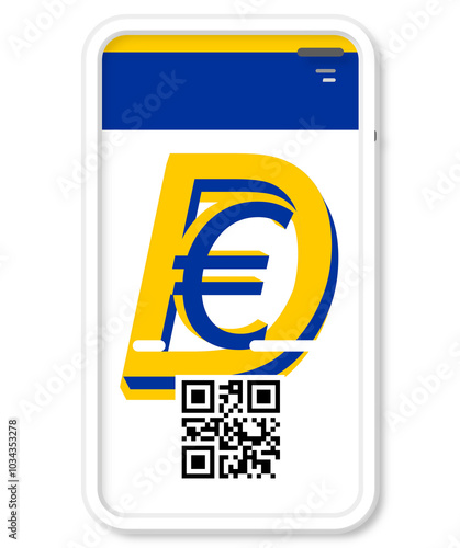 symbol of the Digital Euro ...