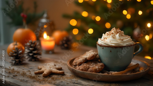 Cozy Christmas Evening with Vintage Table Setting, Gingerbread Cookies and Hot Cocoa Eco-Friendly