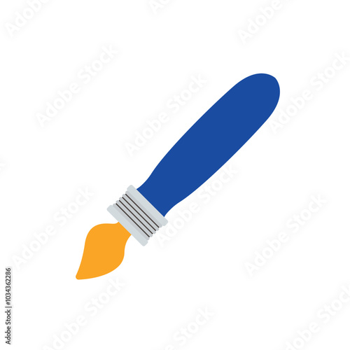 Paintbrush emoji brush paint symbol sign icon vector illustration