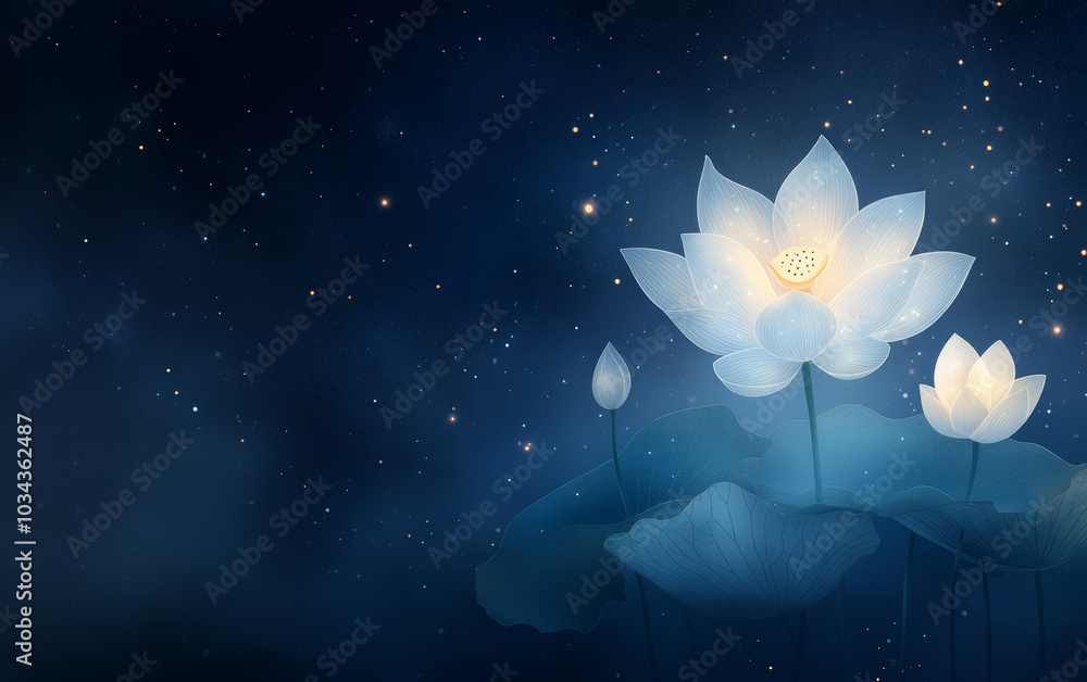 Fresh lotus theme art background Fresh lotus theme art background