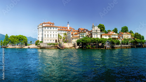 A view of the island of Isola Bella on Lake Maggiore, Italy 