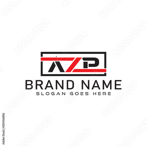 AZP letter logo design. AZP business and real estate monogram logo vector template.