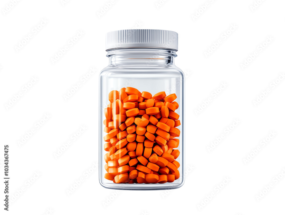 Pill bottle, white isolate background Pill bottle, white isolate background