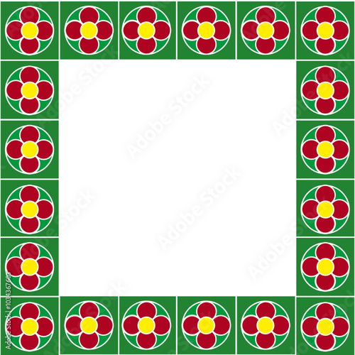 Frame borde froreado guarda vitró mantel