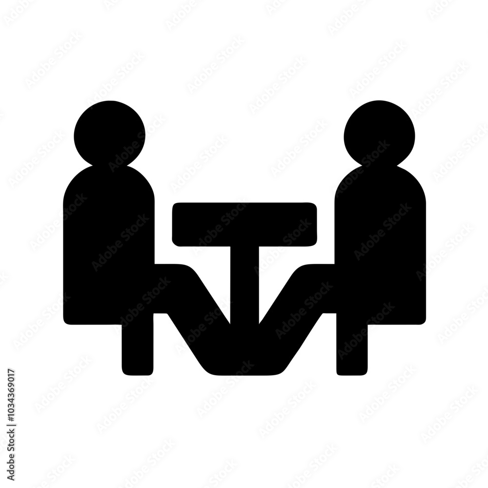 A Meeting Icon Representing Collaboration and Discussion A Meeting Icon Representing Collaboration and Discussion