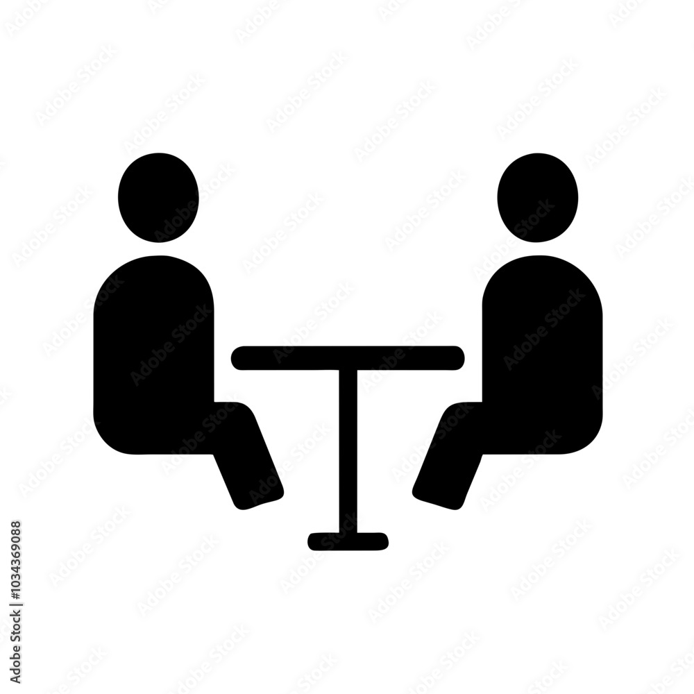 A Meeting Icon Representing Collaboration and Discussion A Meeting Icon Representing Collaboration and Discussion