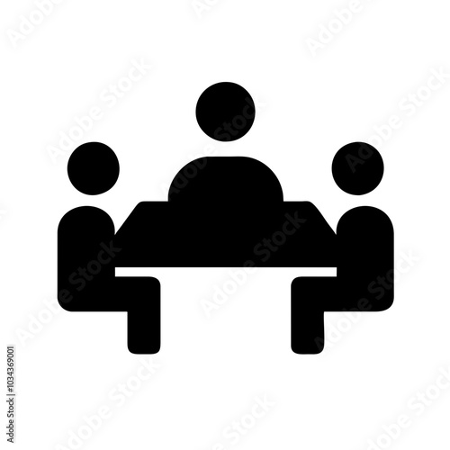 A Meeting Icon Representing Collaboration and Discussion