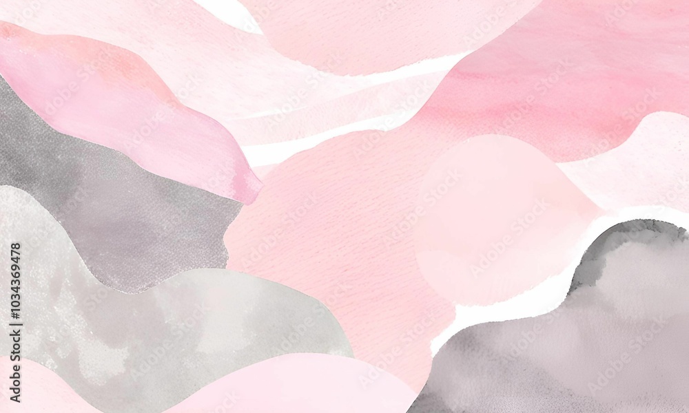 Obraz premium Muted Pink and Gray - Soft pinks with cool grays for a chic look