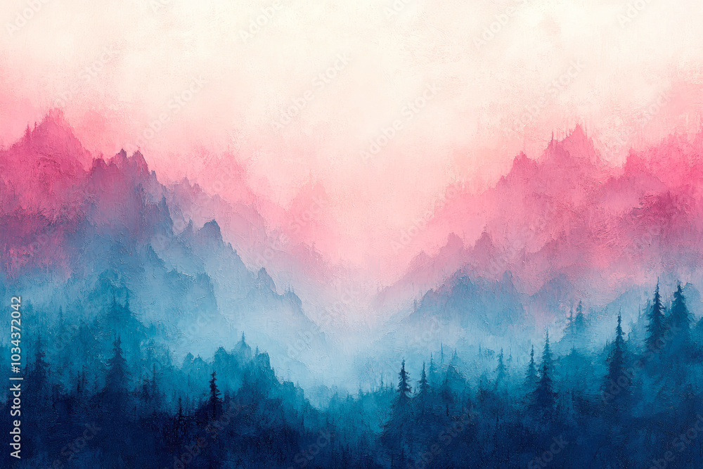 Abstract digital art, abstract landscape in the colors of white, soft pink and mint green. Abstract digital art, abstract landscape in the colors of white, soft pink and mint green.