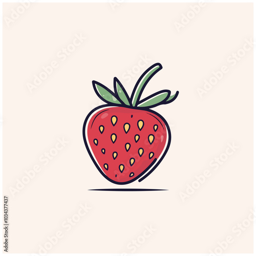strawberry on white background