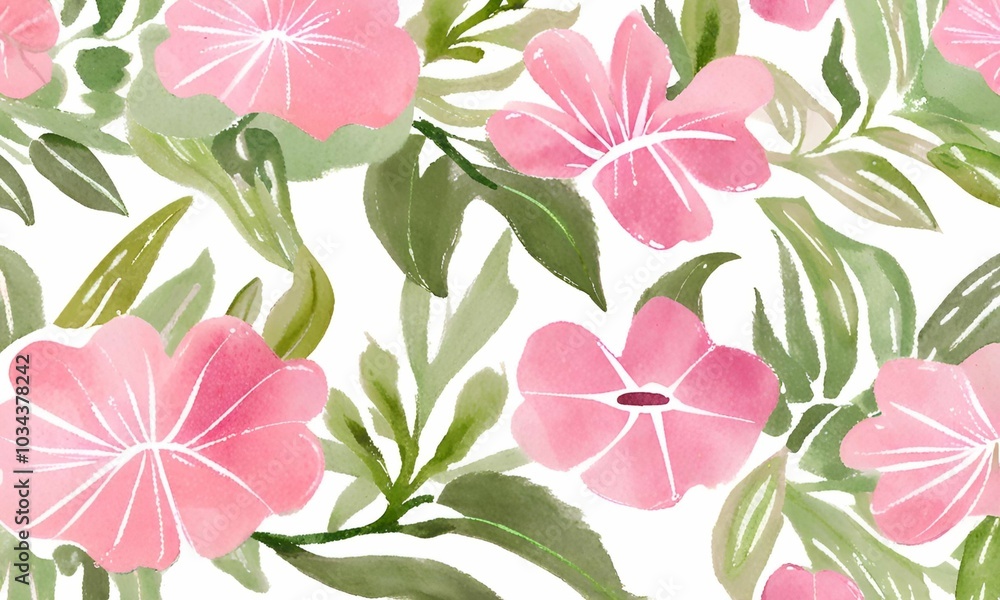 Spring Bloom - Fresh greens and pinks reminiscent of spring flowers Spring Bloom - Fresh greens and pinks reminiscent of spring flowers