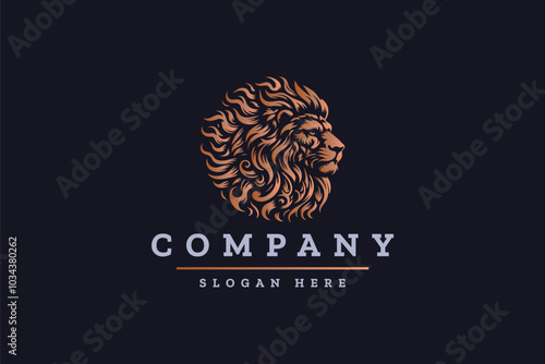 Brave Lion Head Logo
 photo