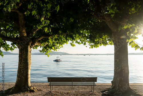 person on a bench photo