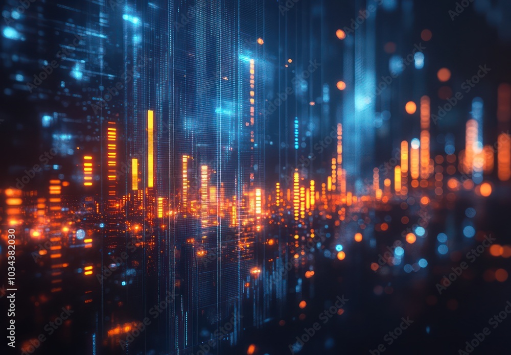 Futuristic Digital Data Visualization With Abstract Light Patterns Futuristic Digital Data Visualization With Abstract Light Patterns