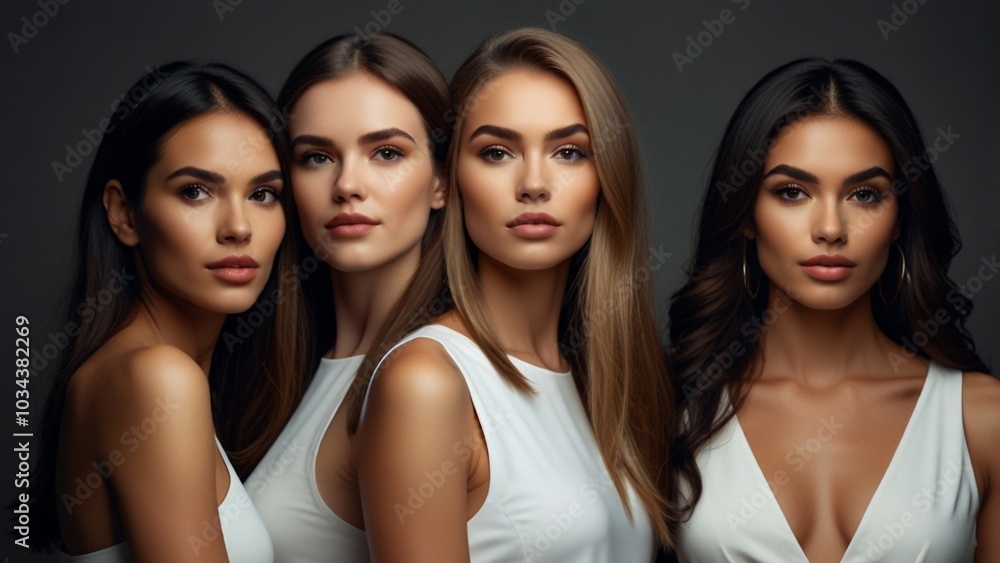 different Beautiful women pose different Beautiful women pose