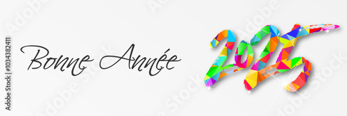 Bonne année - meilleurs vœux 2025 - vecteur pour affiche, bannière, salutation et célébration du nouvel an 2025.
