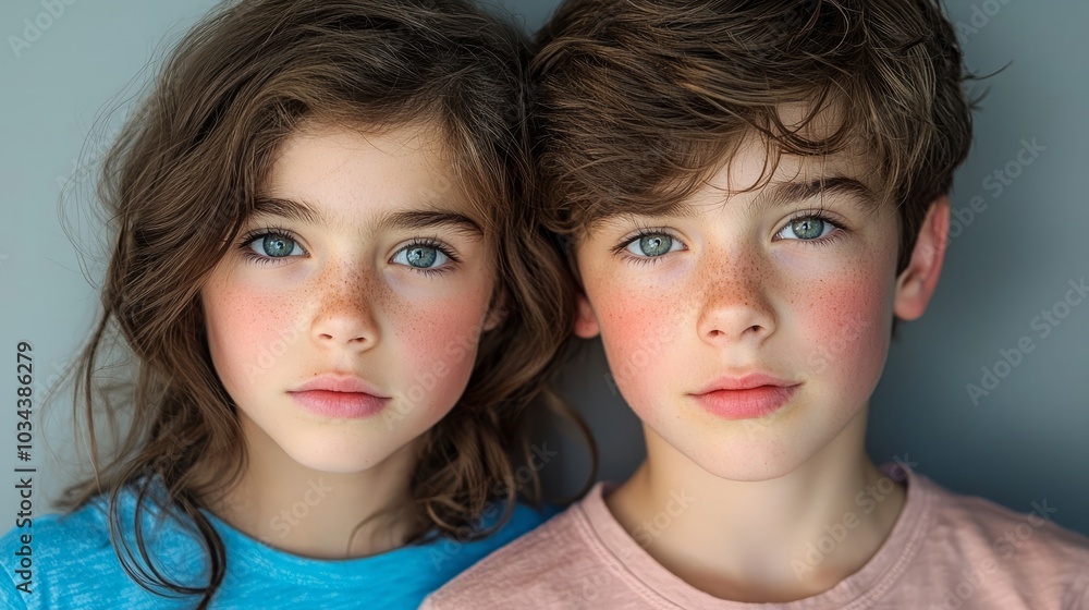 A striking image of a brother and sister, standing separately with neutral expressions, highlighting the complexity of their relationship. A striking image of a brother and sister, standing separately with neutral expressions, highlighting the complexity of their relationship.