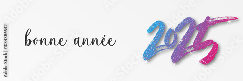 Bonne année - meilleurs vœux 2025 - vecteur pour affiche, bannière, salutation et célébration du nouvel an 2025.