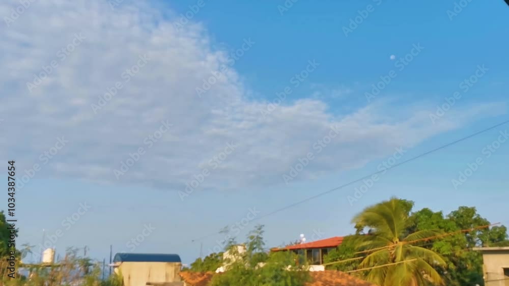 Blue sky with chemical chemtrails cumulus clouds scalar waves sky Blue sky with chemical chemtrails cumulus clouds scalar waves sky