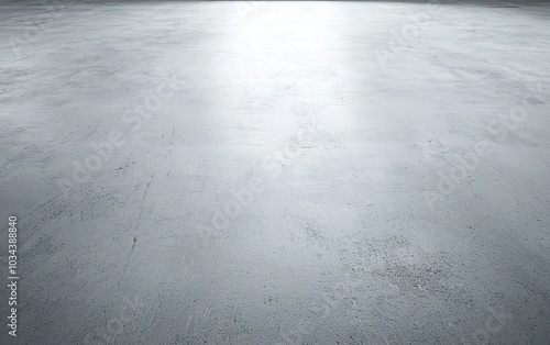 A smooth, pristine concrete surface reflecting soft light in an empty industrial space during the daytime