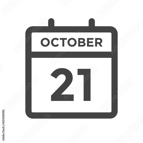 October 21 Calendar Day or Calender Date for Deadline Appointment photo